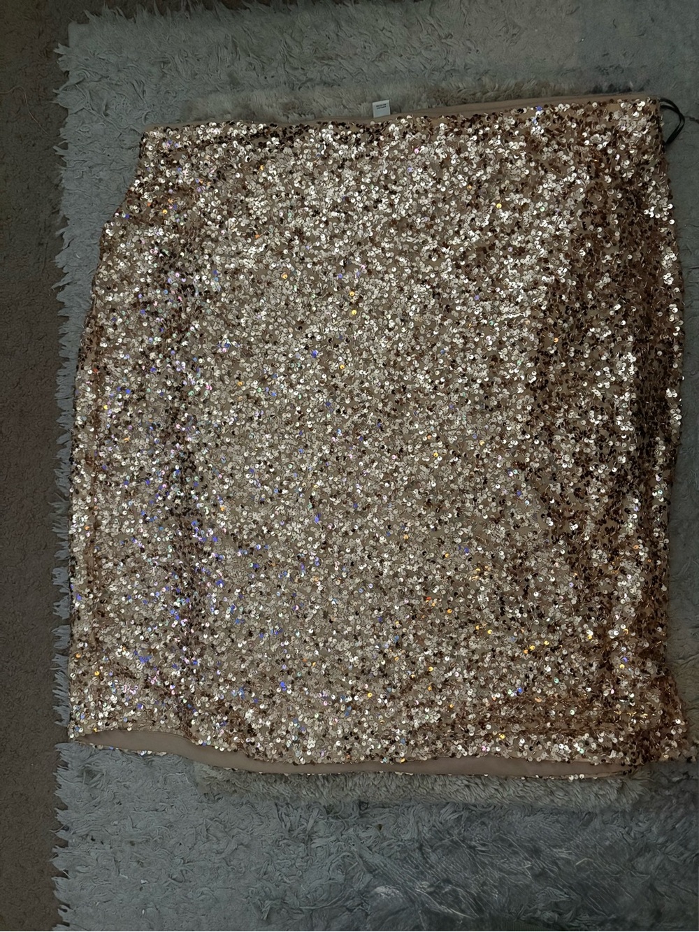 Ava & Viv Rose Gold Sequin Midi Skirt